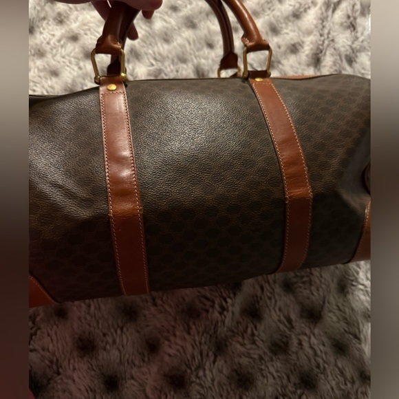 CELINE Brown and Tan Travel Duffel Bag 90s Vintage 🔥 - Picture 2 of 12